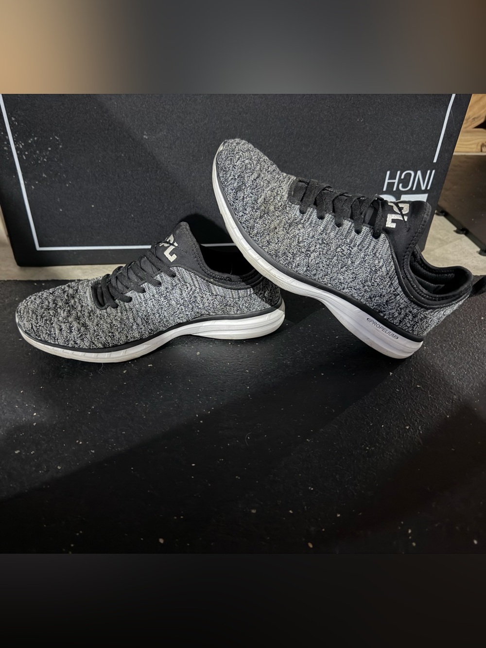 APL Women’s Black and Gray Knit Athletic Sneakers
